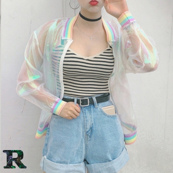 Restricted Design Jackets & Blazers - Rainbow Mesh Coat